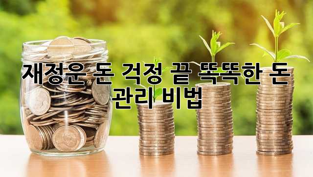 재정운: 돈 걱정 끝! 똑똑한 돈 관리 비법