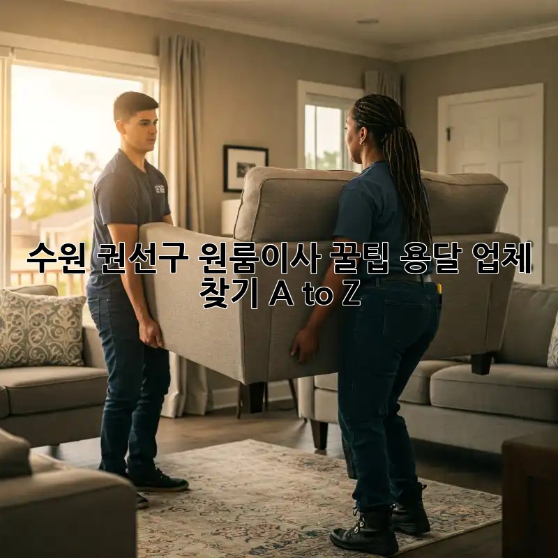수원 권선구 원룸이사 꿀팁🍯 용달 업체 찾기 A to Z