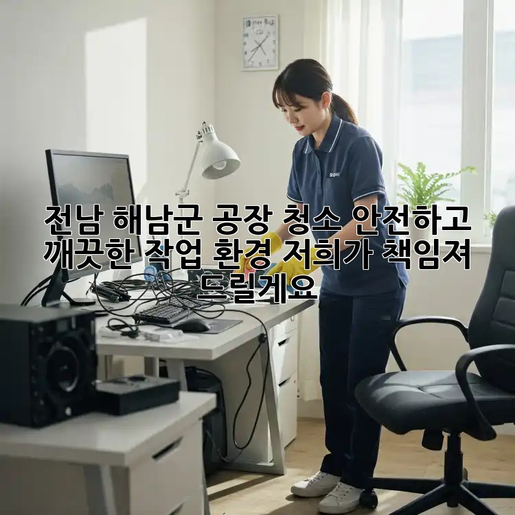 전남 해남군 공장 청소? 안전하고 깨끗한 작업 환경, 저희가 책임져 드릴게요!