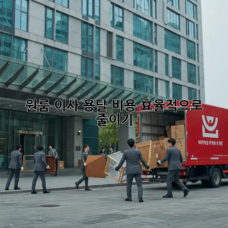 원룸 이사, 용달 비용 효율적으로 줄이기!