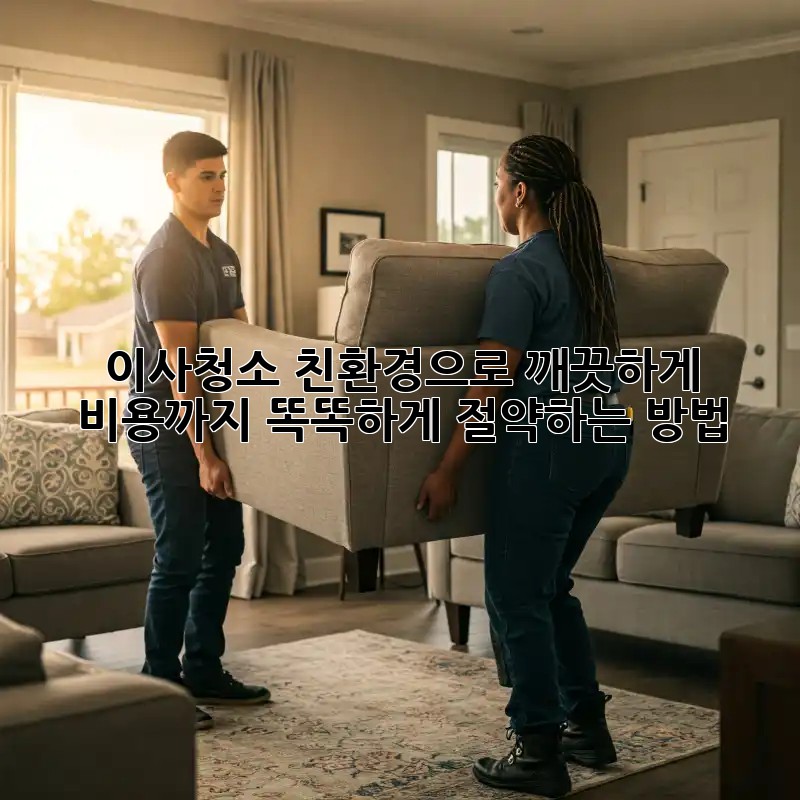 이사청소, 친환경으로 깨끗하게! 비용까지 똑똑하게 절약하는 방법