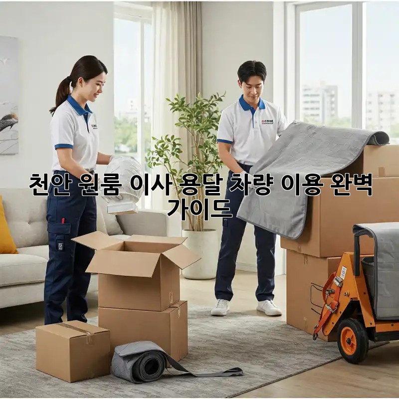 천안 원룸 이사, 용달 차량 이용 완벽 가이드