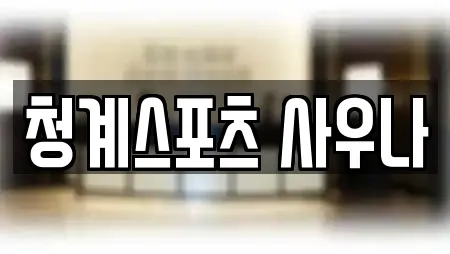 청계스포츠 사우나