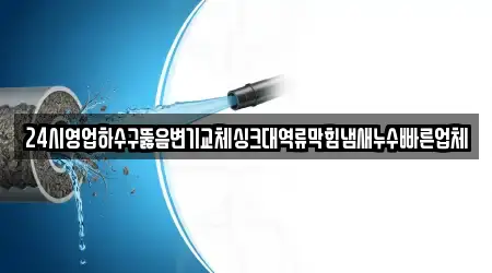 24시영업하수구뚫음변기교체싱크대역류막힘냄새누수빠른업체