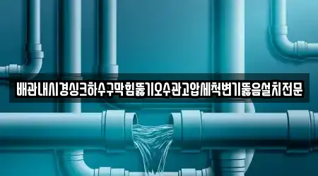 배관내시경싱크하수구막힘뚫기오수관고압세척변기뚫음설치전문