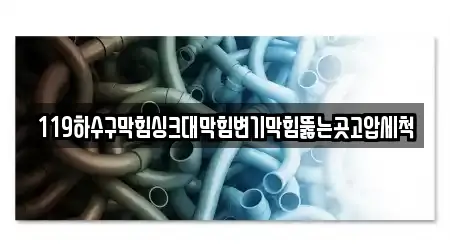 119하수구막힘싱크대막힘변기막힘뚫는곳고압세척