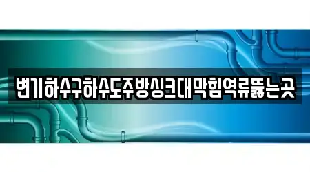변기하수구하수도주방싱크대막힘역류뚫는곳