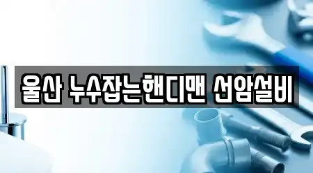 울산 누수잡는핸디맨 선암설비