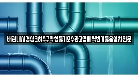 배관내시경싱크하수구막힘뚫기오수관고압세척변기뚫음설치전문