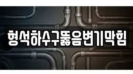 형석하수구뚫음변기막힘