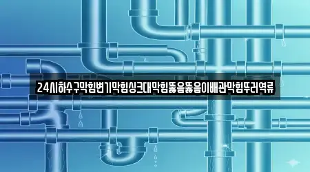 24시하수구막힘변기막힘싱크대막힘뚫음뚫음이배관막힘뚜러역류