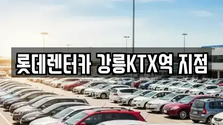 강원 강릉시 강동면 렌트카 전문 롯데렌터카 강릉KTX역 지점