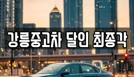 강원 강릉시 강동면 중고차매매 전문 강릉중고차 달인 최종각
