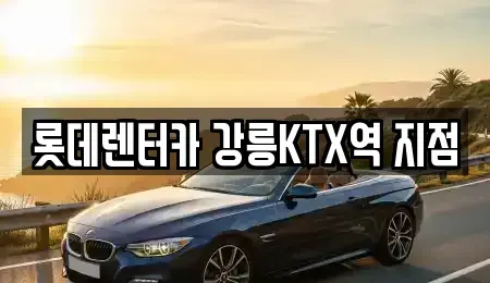 강원 강릉시 노암동 렌트카 전문 롯데렌터카 강릉KTX역 지점