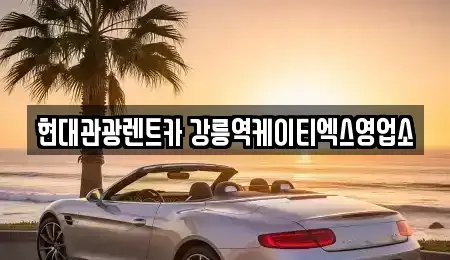 강원 강릉시 노암동 렌트카 전문 현대관광렌트카 강릉역케이티엑스영업소