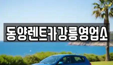 강원 강릉시 연곡면 렌트카 전문 동양렌트카강릉영업소