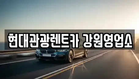 강원 강릉시 회산동 렌트카 전문 현대관광렌트카 강원영업소
