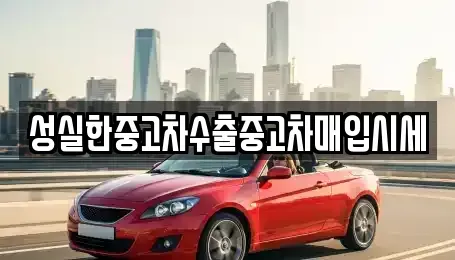 강원 양구군 방산면 중고차 전문 성실한중고차수출중고차매입시세