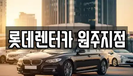 강원 원주시 명륜동 단기렌트카 전문 롯데렌터카 원주지점