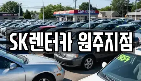 강원특별자치도 원주시 소초면 장기렌트카 전문 SK렌터카 원주지점