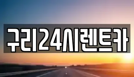 경기 구리시 인창동 렌트카 전문 구리24시렌트카