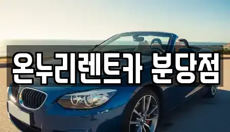 경기 성남시 분당구 정자동 렌트카 전문 온누리렌트카 분당점