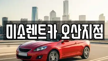경기 오산시 세교동 렌트카 전문 미소렌트카 오산지점