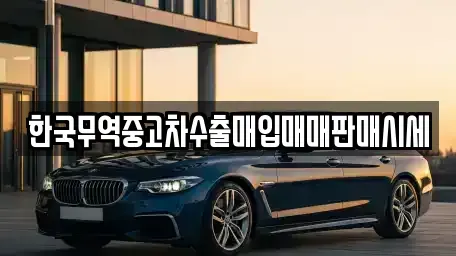 경기 용인시 수지구 성복동 중고차매입 전문 한국무역중고차수출매입매매판매시세