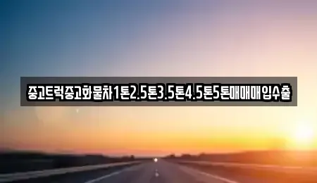 경기 의정부시 민락동 중고차매입 전문 중고트럭중고화물차1톤2.5톤3.5톤4.5톤5톤매매매입수출