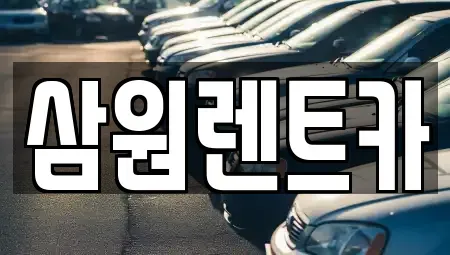 경기 하남시 상사창동 렌트카 전문 삼원렌트카