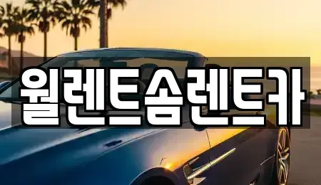 경기 하남시 선동 렌트카 전문 월렌트솜렌트카