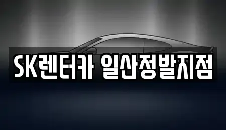 경기도 고양시 일산동구 장기렌트카 전문 SK렌터카 일산정발지점