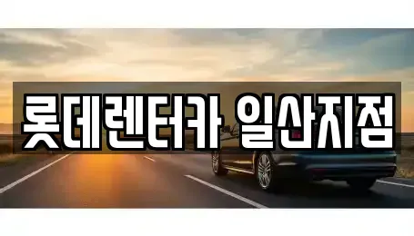 경기도 고양시 일산서구 단기렌트카 전문 롯데렌터카 일산지점
