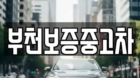 경기도 부천시 원미구 심곡동 중고차매매 전문 부천보증중고차