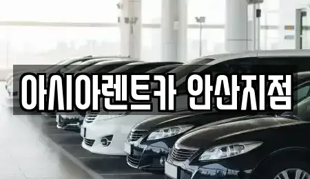 경기도 안산시 단원구 목내동 렌트카 전문 아시아렌트카 안산지점