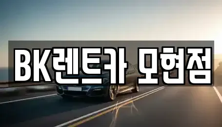 경기도 용인시 처인구 모현읍 렌트카 전문 BK렌트카 모현점