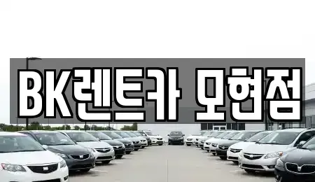 경기도 용인시 처인구 모현읍 렌트카 전문 BK렌트카 모현점