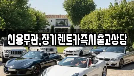 경기도 의정부시 장기렌트카 전문 신용무관,장기렌트카즉시출고상담