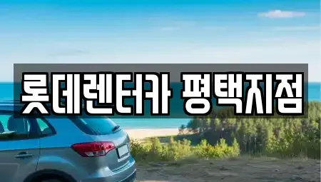경기도 평택시 서정동 단기렌트카 전문 롯데렌터카 평택지점