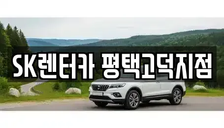 경기도 평택시 서정동 장기렌트카 전문 SK렌터카 평택고덕지점