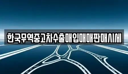 경남 김해시 흥동 중고차매입 전문 한국무역중고차수출매입매매판매시세