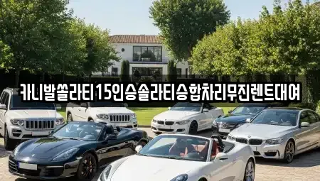 경남 사천시 용현면 렌트카 전문 카니발쏠라티15인승솔라티승합차리무진렌트대여