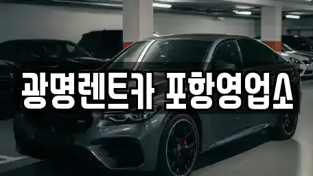 경북 포항시 남구 대송면 렌트카 전문 광명렌트카 포항영업소