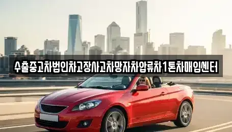 경상남도 사천시 벌리동 중고차매입 전문 수출중고차법인차고장사고차망자차압류차1톤차매입센터