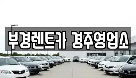 경상북도 경주시 율동 렌트카 전문 부경렌트카 경주영업소