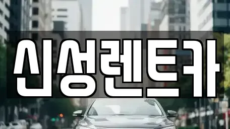 광주 북구 삼각동 렌트카 전문 신성렌트카