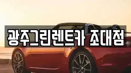 광주광역시 동구 황금동 렌트카 전문 광주그린렌트카 조대점