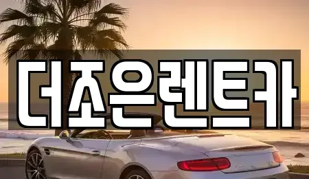 광주광역시 서구 치평동 장기렌트카 전문 더조은렌트카