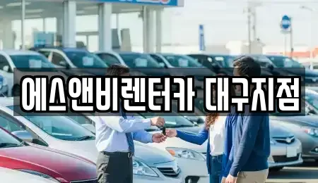 대구광역시 동구 신기동 렌트카 전문 에스앤비렌터카 대구지점