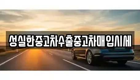 대구광역시 중고차매입 전문 성실한중고차수출중고차매입시세